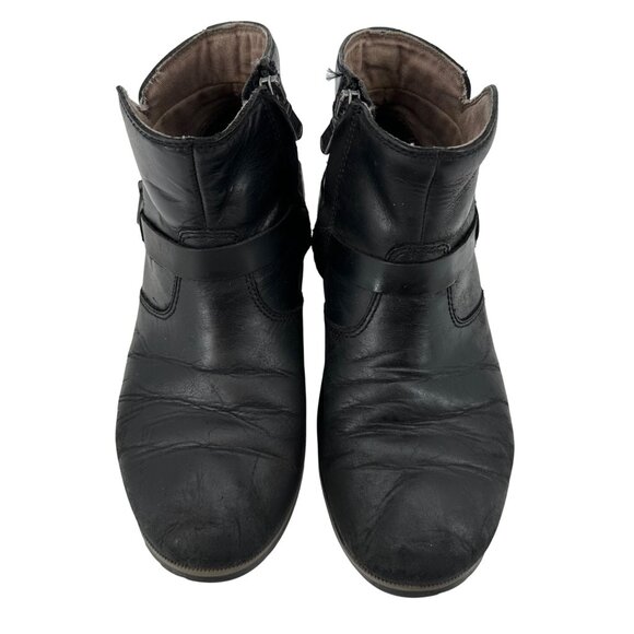 Teva Womens Waterproof Leather Ankle Zipper Boots Size 6 Black - Picture 2 of 9
